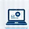 Icoon van een computerscherm voor digitale contentcreatie